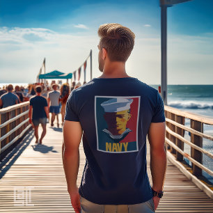 Klassischer Vintage-patriotischer US-Marine-Matros T-Shirt