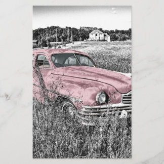Klassischer Vintage-Rosa-Wagen