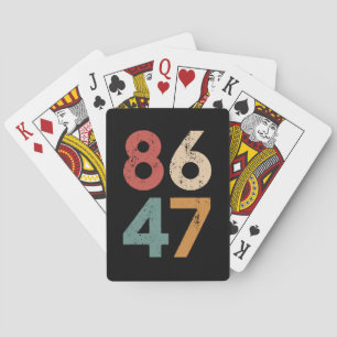 Klassischer Vintage-Stil der 80er 86 47 Anti Trump Spielkarten