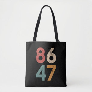 Klassischer Vintage-Stil der 80er 86 47 Anti Trump Tasche