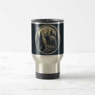 Klassischer/vintage Wilder Bär Reisebecher