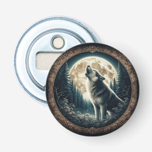 Klassischer, vintage Wolf & Mond Flaschenöffner