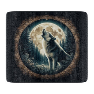 Klassischer, vintage Wolf & Mond Schneidebrett