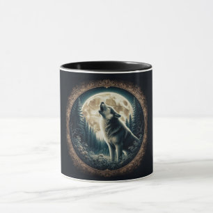 Klassischer, vintage Wolf & Mond Tasse