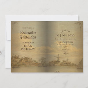 Klassischer Vintager Abschluss Einladung