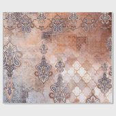 Klassischer Vintager Ausdruck mit Flickwerk, Pisle Geschenkpapier (Flach)