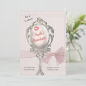 Klassischer Vintager Bachelorett Einladung (Stehend Vorderseite)