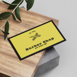 Klassischer Vintager Barbershop für gelbe Barberwe Visitenkarte