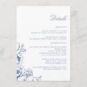 Klassischer Vintager Blumengarten Hochzeitsszenari Begleitkarte (Vorderseite)