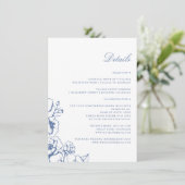 Klassischer Vintager Blumengarten Hochzeitsszenari Begleitkarte (Stehend Vorderseite)