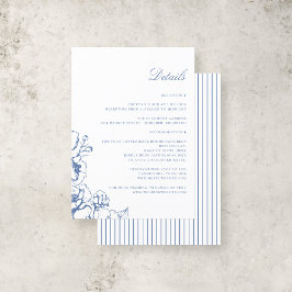 Klassischer Vintager Blumengarten Hochzeitsszenari Begleitkarte