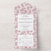 Klassischer Vintager Chic Elegante All In One Einladung (Innen Boden)