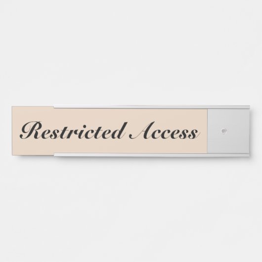 Klassischer, Vintager "eingeschränkter Zugang" Türschild (Vorderseite )