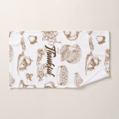 Klassischer Vintager Erntedank Minimalistisch rust Handtuch (Handtuch)