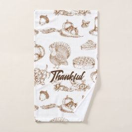 Klassischer Vintager Erntedank Minimalistisch rust Handtuch