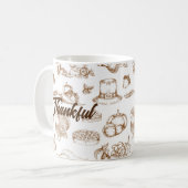 Klassischer Vintager Erntedank Minimalistisch rust Kaffeetasse (Vorderseite Links)