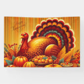 klassischer/Vintager Erntedank Türkei Banner (Horizontal)