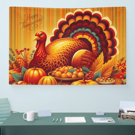 klassischer/Vintager Erntedank Türkei Banner (Messe)