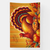 klassischer/Vintager Erntedank Türkei Banner (Vertikal)