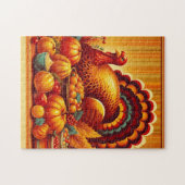 klassischer/Vintager Erntedank Türkei Puzzle (Horizontal)