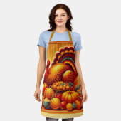 klassischer/Vintager Erntedank Türkei Schürze (Getragen)