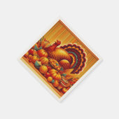 klassischer/Vintager Erntedank Türkei Serviette (Ecke)