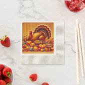 klassischer/Vintager Erntedank Türkei Serviette (Beispiel)