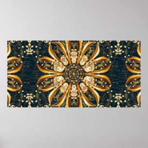 Klassischer Vintager Hintergrund. Klassisches Gold Poster