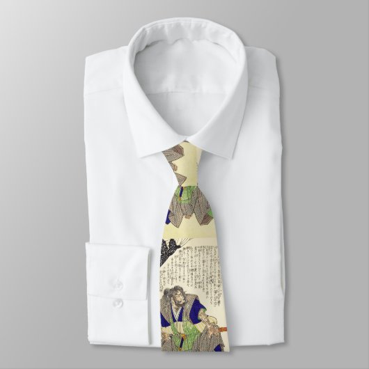 Klassischer Vintager japanischer Samurai-Krieger Krawatte (Gebunden)