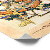 Klassischer Vintager japanischer Samurai Warrior G Poster (Ecke)