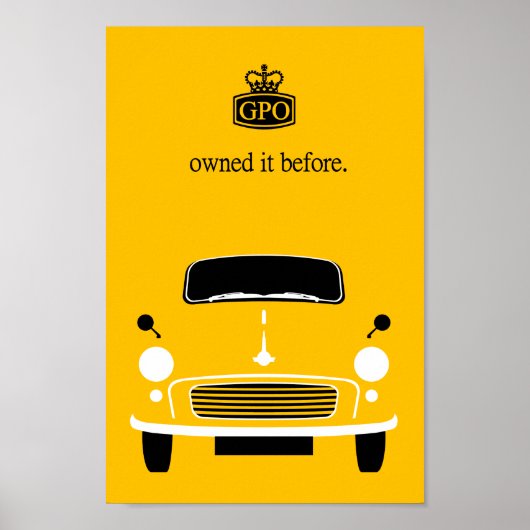 Klassischer Vintager Morris Kleinwagen Poster (Vorne)