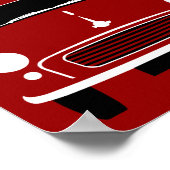 Klassischer Vintager Morris Kleinwagen Poster (Ecke)