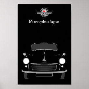 Klassischer Vintager Morris Kleinwagen Poster