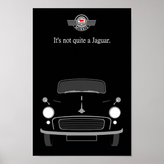Klassischer Vintager Morris Kleinwagen Poster (Vorne)