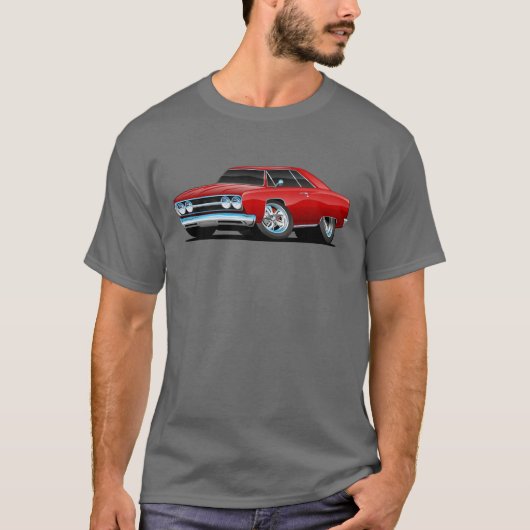 Klassischer Vintager Red Car Roadster T-Shirt (Vorderseite)