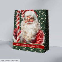 Klassischer Vintager Santa Claus Wasserfarben Cand