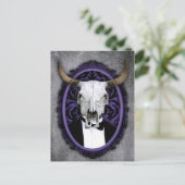 Klassischer Vintager Schädel Postkarte (Stehend Vorderseite)