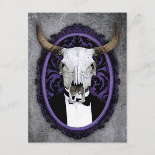 Klassischer Vintager Schädel Postkarte