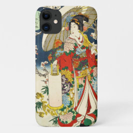 Klassischer Vintager Ukiyo-e geisha mit Schirm Mai Case-Mate iPhone Hülle