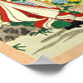 Klassischer Vintager ukiyo-e geisha mit Schirm Poster (Ecke)