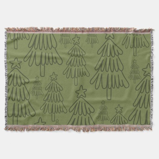 Klassischer Vintager Urlaubsmuster-Weihnachtsbaum Decke (Vorderseite)