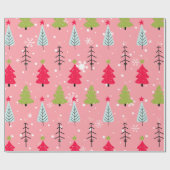 Klassischer Vintager Urlaubsmuster-Weihnachtsbaum  Geschenkpapier (Flach)