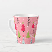 Klassischer Vintager Urlaubsmuster-Weihnachtsbaum Milchtasse (Linke Ecke)