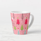 Klassischer Vintager Urlaubsmuster-Weihnachtsbaum Milchtasse (Rechte Ecke)