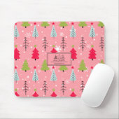 Klassischer Vintager Urlaubsmuster-Weihnachtsbaum Mousepad (Mit Mouse)