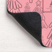 Klassischer Vintager Urlaubsmuster-Weihnachtsbaum Mousepad (Ecke)