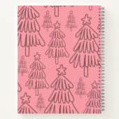 Klassischer Vintager Urlaubsmuster-Weihnachtsbaum Notizblock (Rückseite)