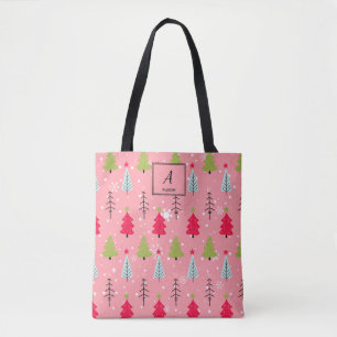 Klassischer Vintager Urlaubsmuster-Weihnachtsbaum Tasche