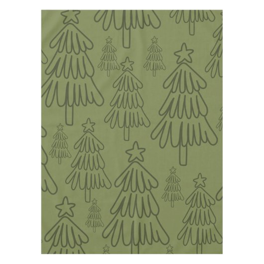 Klassischer Vintager Urlaubsmuster-Weihnachtsbaum Tischdecke (Vorderseite)