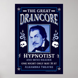 Klassischer Vintager viktorianischer Hypnotist Poster